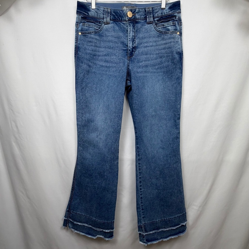 Democracy Ab Technology Flare Jeans Blue Double Raw Hem BN1473KEWG Womens 12